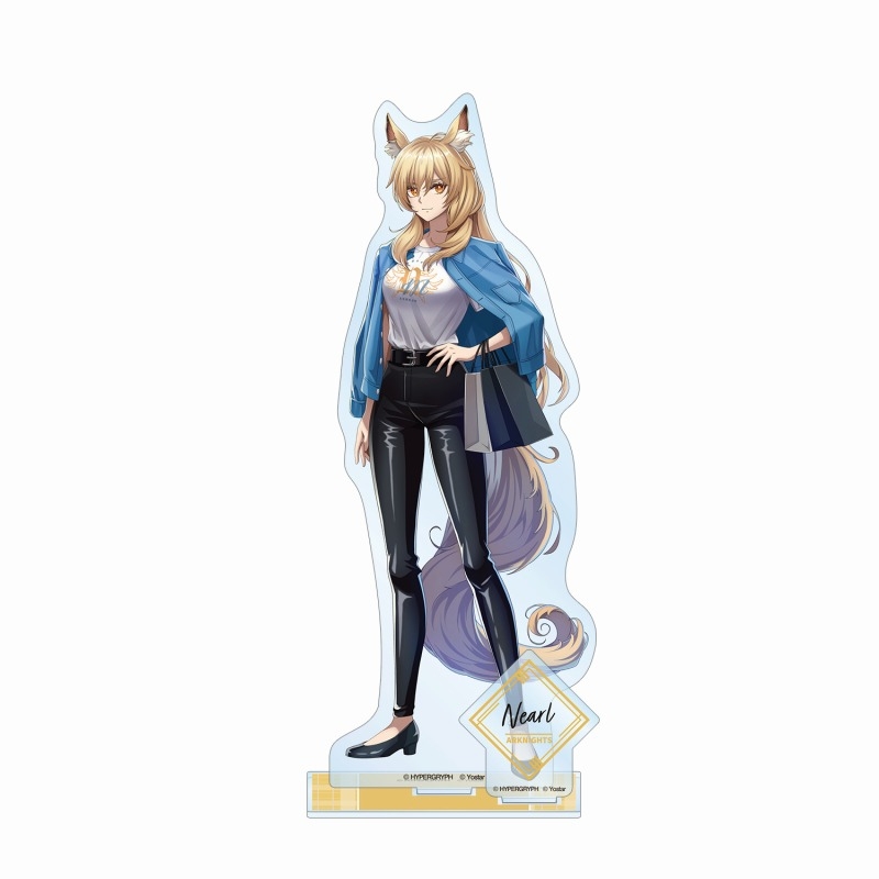 409SKU アークナイツ 描き起こしイラスト ニアール ショッピングver. パーツ付きBIGアクリルスタンド 图片 3 | AniSmile