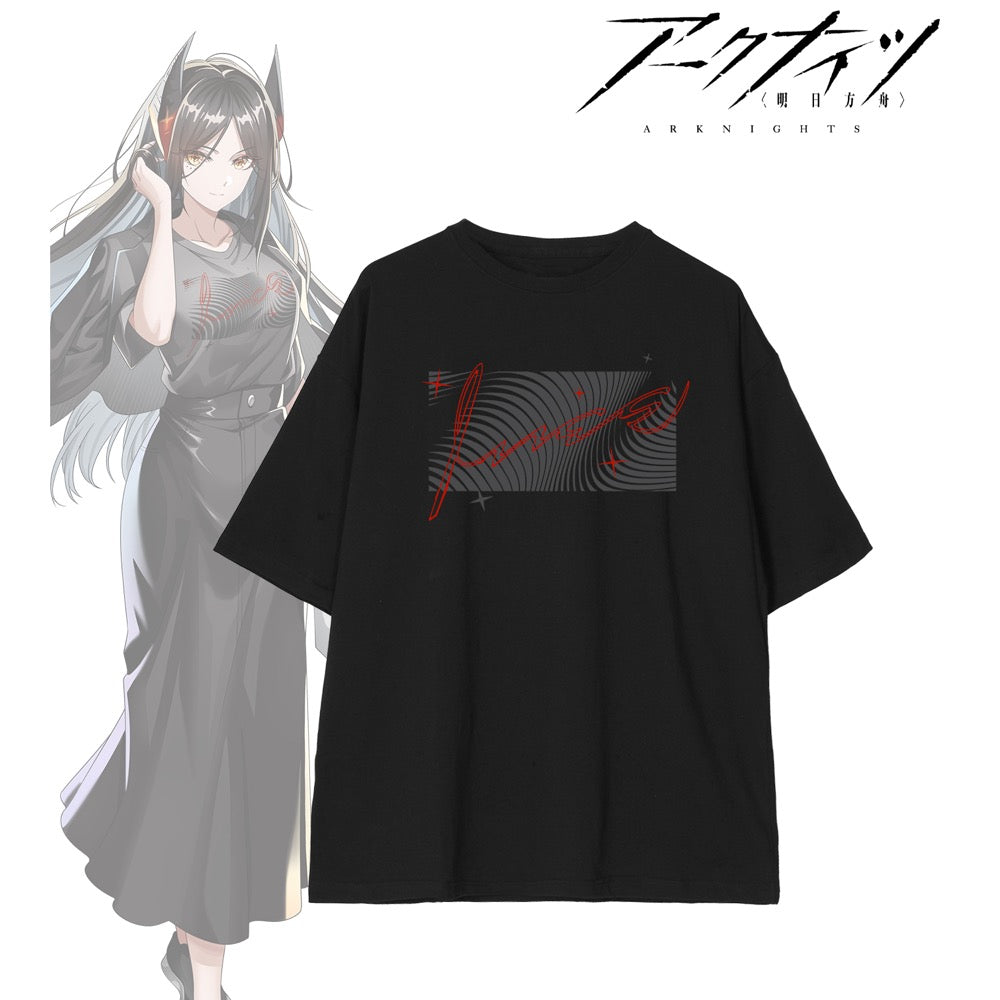 409SKU アークナイツ 描き起こし ショッピングver. イネス 着用BIGシルエットTシャツユニセックス(サイズ/S) 图片 2 | AniSmile