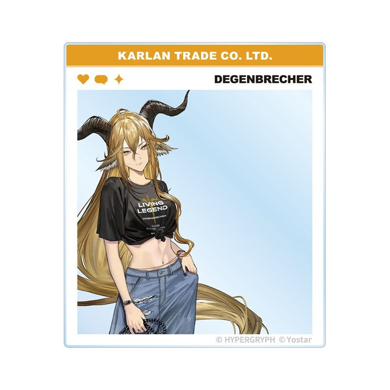 409SKU アークナイツ デーゲンブレヒャー ショッピングver. アクリルカード - official product image | AniSmile