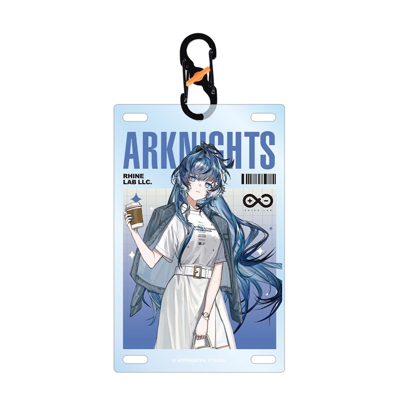 409SKU アークナイツ 溯光アステジーニ ショッピングver. カラビナ付きカード型アクリルキーホルダー - official product image | AniSmile