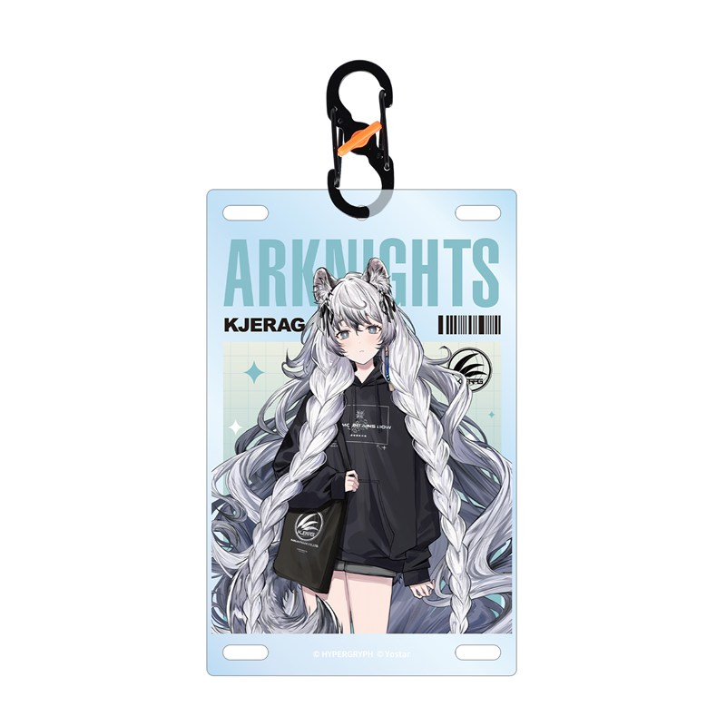 409SKU アークナイツ 聖聆プラマニクス ショッピングver. カラビナ付きカード型アクリルキーホルダー - official product image | AniSmile