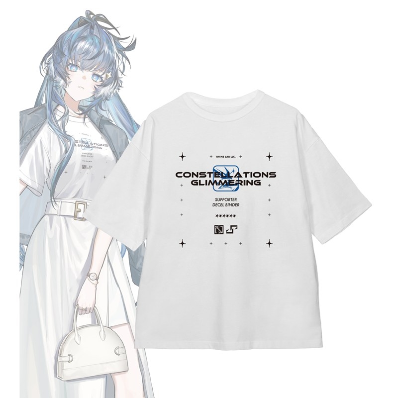 409SKU アークナイツ 溯光アステジーニ ショッピングver. 着用BIGシルエットTシャツユニセックス(サイズ/M) - official product image | AniSmile
