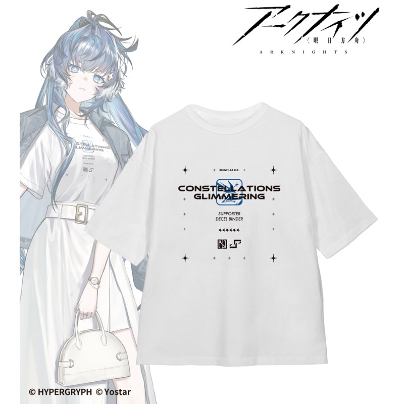 409SKU アークナイツ 溯光アステジーニ ショッピングver. 着用BIGシルエットTシャツユニセックス(サイズ/M) Image 2 | AniSmile