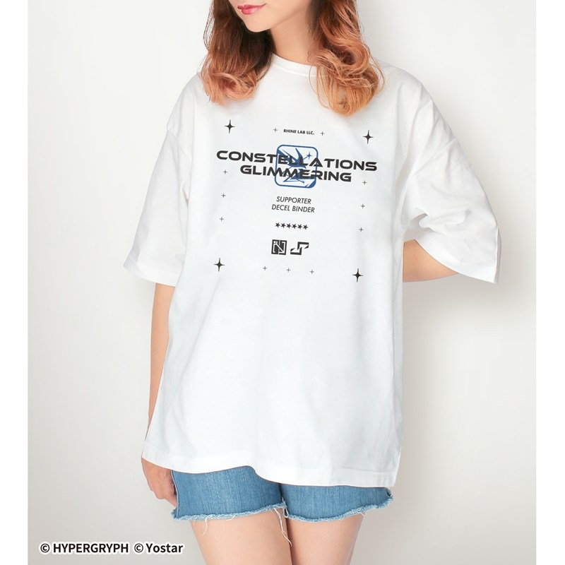 409SKU アークナイツ 溯光アステジーニ ショッピングver. 着用BIGシルエットTシャツユニセックス(サイズ/M) Image 5 | AniSmile