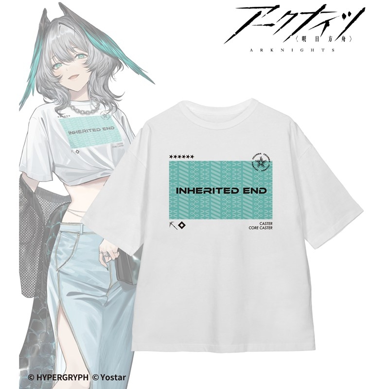 409SKU アークナイツ ホルハイヤ ショッピングver. 着用BIGシルエットTシャツユニセックス(サイズ/XL) 图片 2 | AniSmile