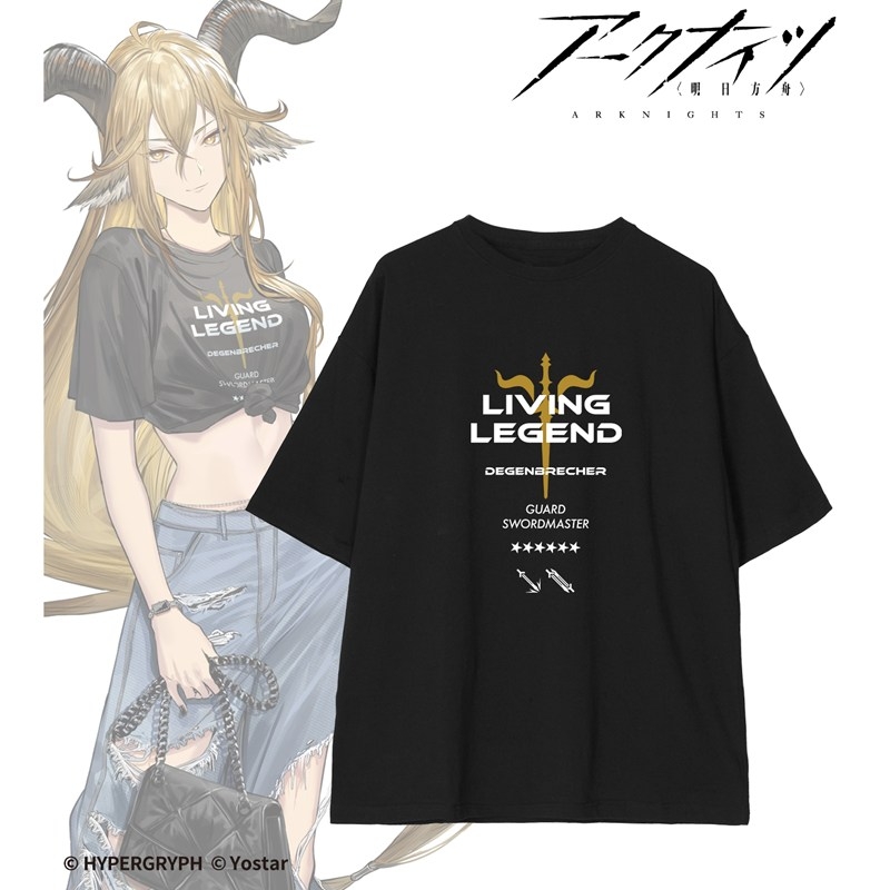 409SKU アークナイツ デーゲンブレヒャー ショッピングver. 着用BIGシルエットTシャツユニセックス(サイズ/XL) Image 2 | AniSmile