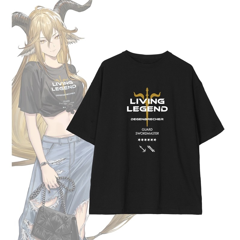 409SKU アークナイツ デーゲンブレヒャー ショッピングver. 着用BIGシルエットTシャツユニセックス(サイズ/S) - official product image | AniSmile