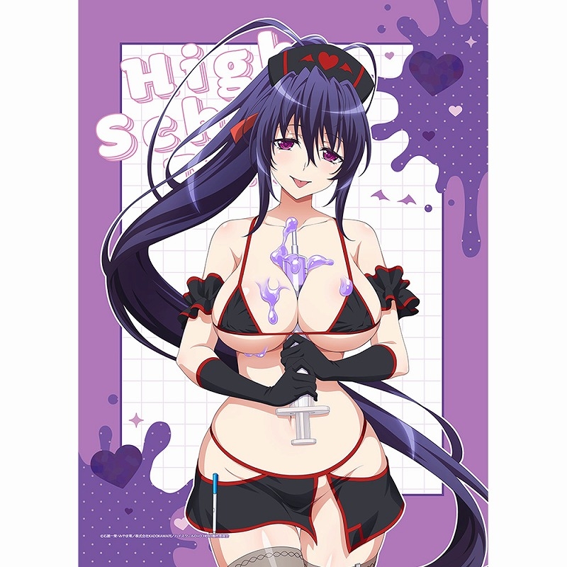 [ハイスクールD×D HERO]描き下ろしB2タペストリー(姫島朱乃/黒ナース)Wスエード - AniSmile
