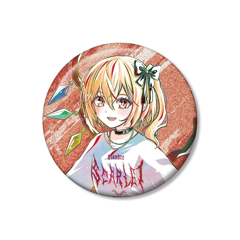 東方Project 松本能人イラスト フランドール・スカーレット 現代風ファッションver. Ani-Art 75mmグリッター缶バッジ - 官方商品图片 | AniSmile