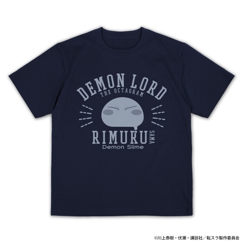 転生したらスライムだった件 リムル様カレッジ プレーティングTシャツ/NAVY-L 图片 2 | AniSmile