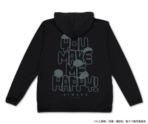 転生したらスライムだった件 みんなのリムル様 薄手ドライパーカー/BLACK-L - official product image | AniSmile