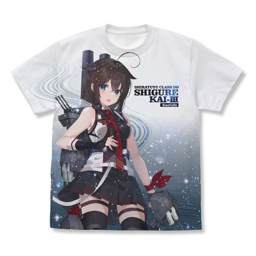 艦隊これくしょん -艦これ- 時雨改三 フルグラフィックTシャツ/WHITE-XL - AniSmile