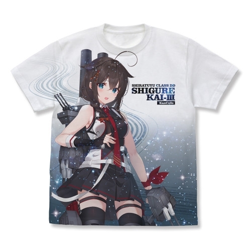 艦隊これくしょん -艦これ- 時雨改三 フルグラフィックTシャツ/WHITE-L - 官方商品图片 | AniSmile