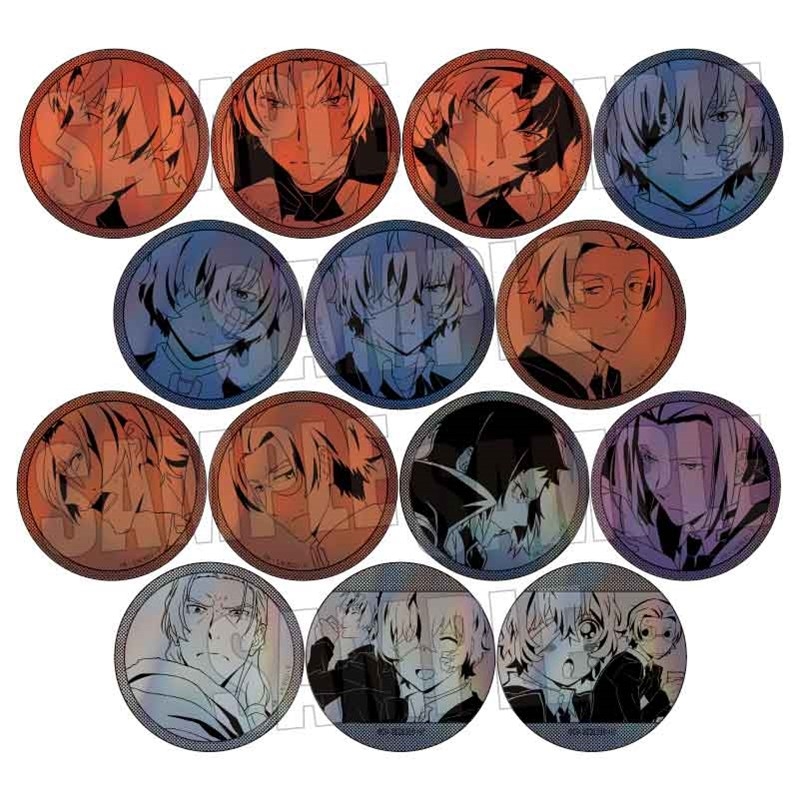 トレーディングホログラム缶バッジ 文豪ストレイドッグス/黒の時代 - 公式商品画像 | AniSmile
