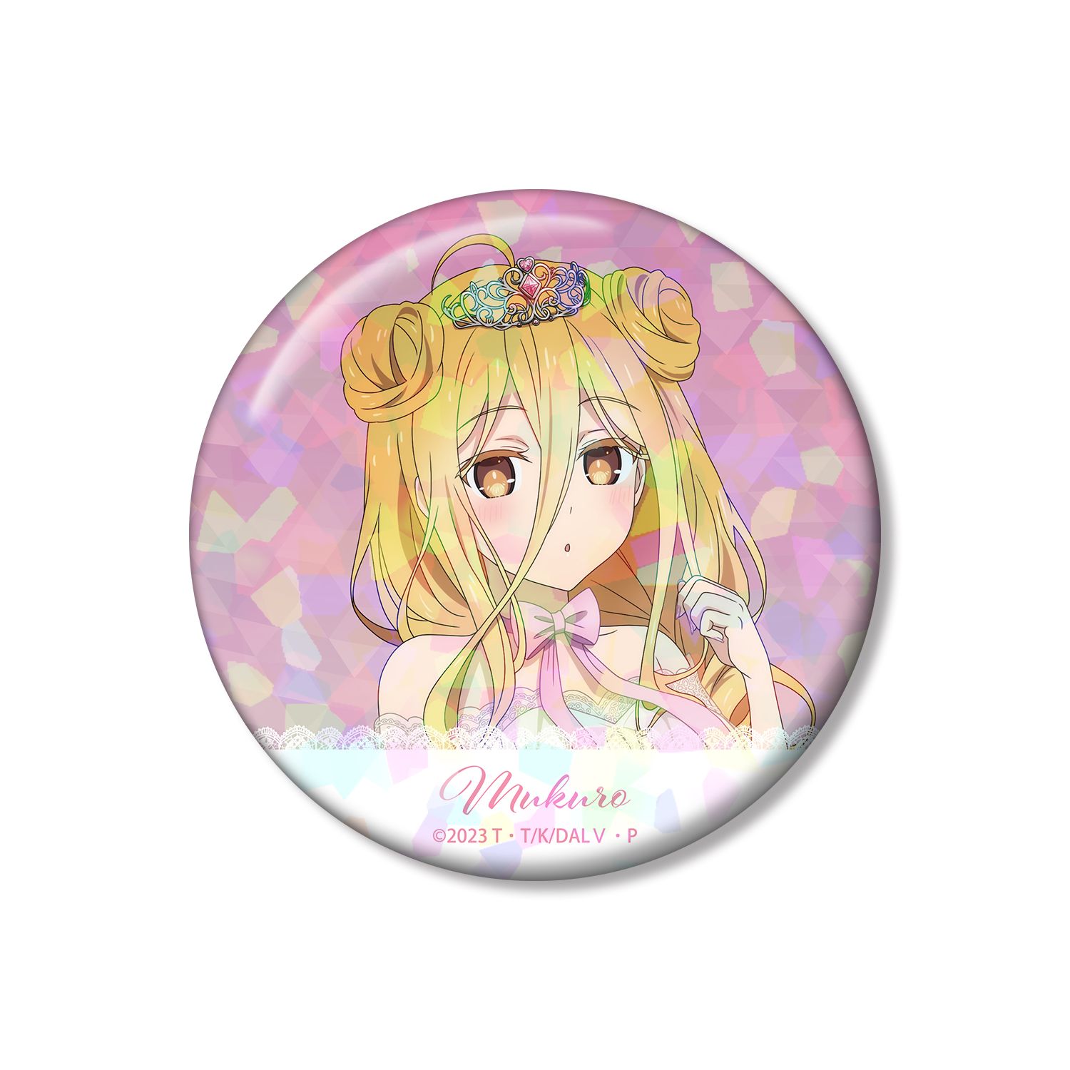 アニメ「デート・ア・ライブV」 描き下ろし 星宮六喰 プリンセス玉座ver. 75mmホログラム缶バッジ 图片 3 | AniSmile