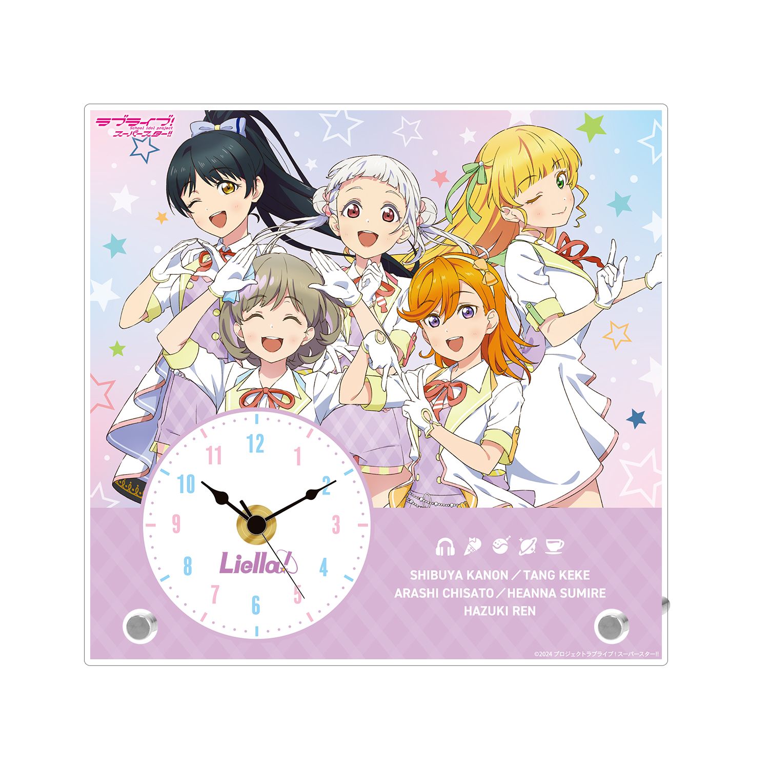 ラブライブ!スーパースター!! 描き下ろし 1期生 MIRACLE NEW STORY ver. アクリルスタンド時計 图片 5 | AniSmile