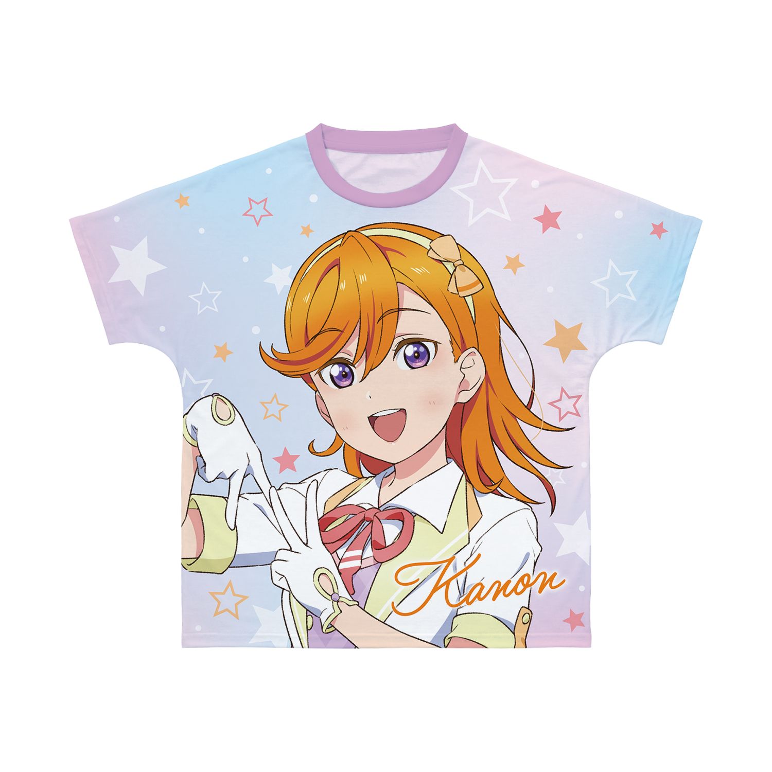 ラブライブ!スーパースター!! 描き下ろし 澁谷かのん MIRACLE NEW STORY ver. フルグラフィックTシャツユニセックス(サイズ/L) Image 4 | AniSmile