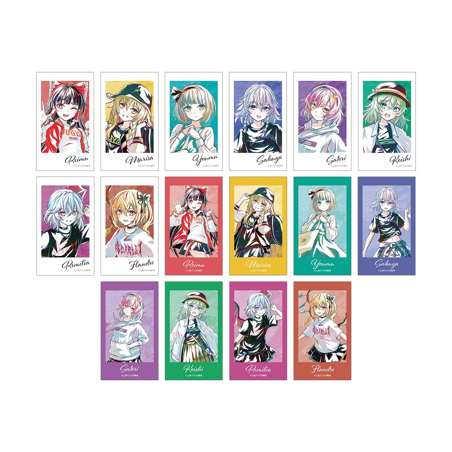 東方Project 松本能人イラスト 現代風ファッションver. トレーディング Ani-Art Ani-Frame(単位/単品) Image 3 | AniSmile