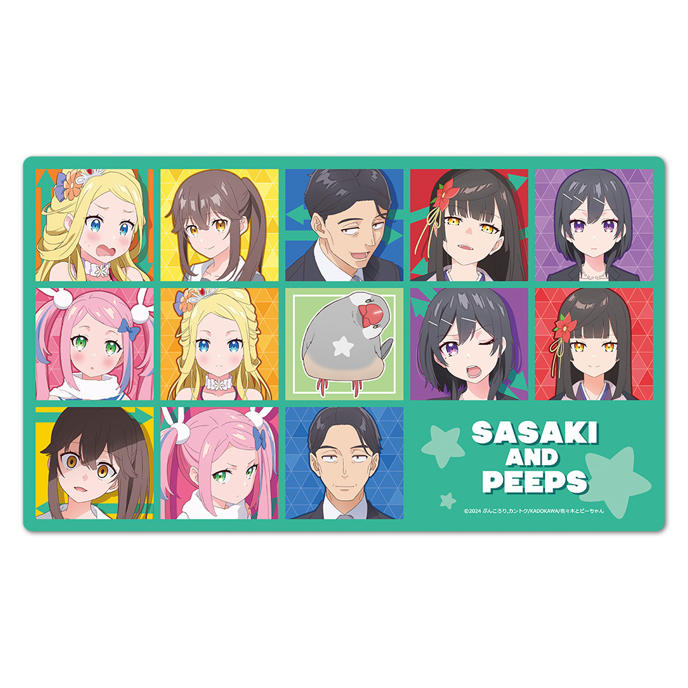 佐々木とピーちゃん キャラクターラバーマット - AniSmile