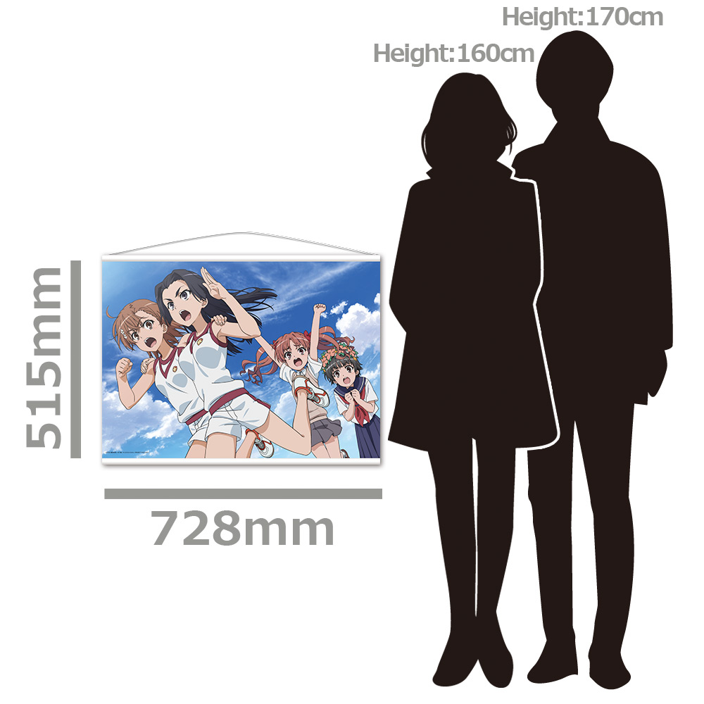 とある科学の超電磁砲T B2タペストリーB[御坂美琴&婚后光子&白井黒子&初春飾利] Image 2 | AniSmile