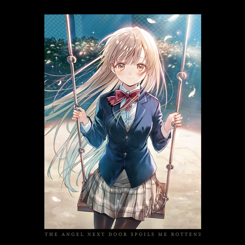 お隣の天使様にいつの間にか駄目人間にされていた件2 Tシャツ 椎名真昼 2期ビジュアル(1)ver. Mサイズ Image 3 | AniSmile