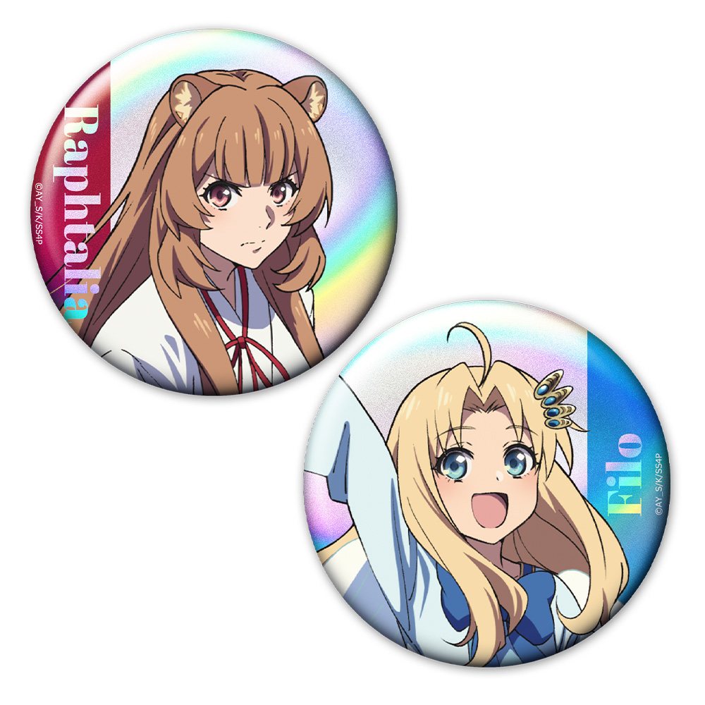 盾の勇者の成り上がり Season 4 ホログラム缶バッジ2個セット ラフタリア&フィーロ - AniSmile