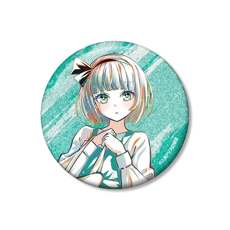 東方Project 松本能人イラスト 魂魄妖夢 現代風ファッションver. Ani-Art 75mmグリッター缶バッジ - official product image | AniSmile