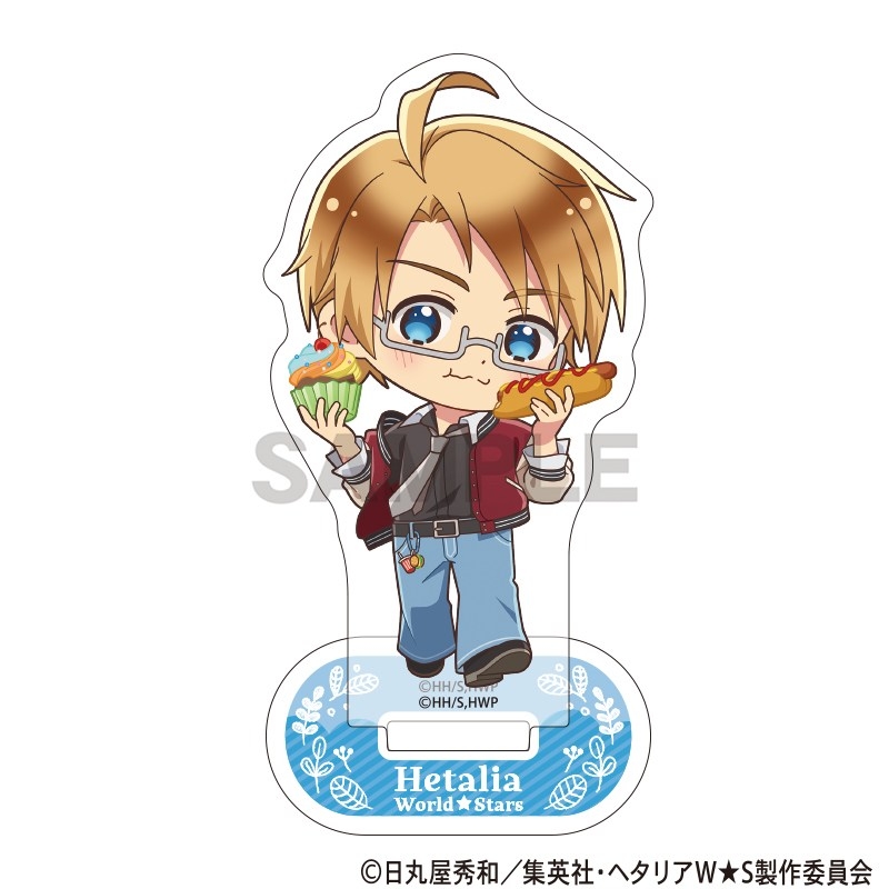 ヘタリア World★Stars アクリルスタンド アメリカ 食べ歩きグルメ ミニキャラ - AniSmile