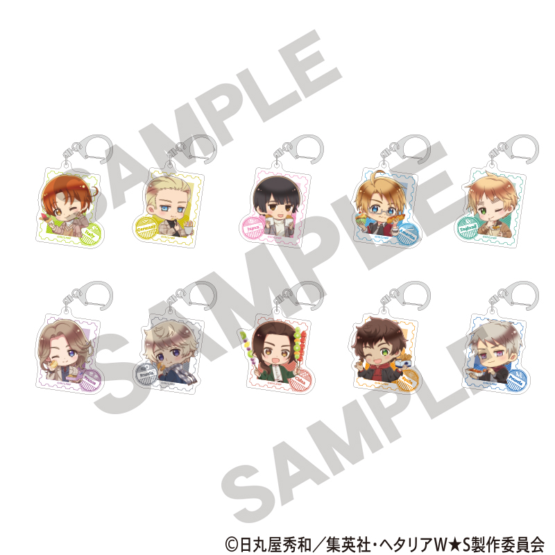 ヘタリア World★Stars トレーディングアクリルキーホルダー 食べ歩きグルメ ミニキャラ Image 4 | AniSmile