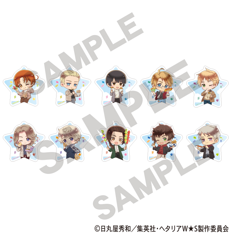 ヘタリア World★Stars トレーディングアクリルクリップ 食べ歩きグルメ ミニキャラ 图片 4 | AniSmile