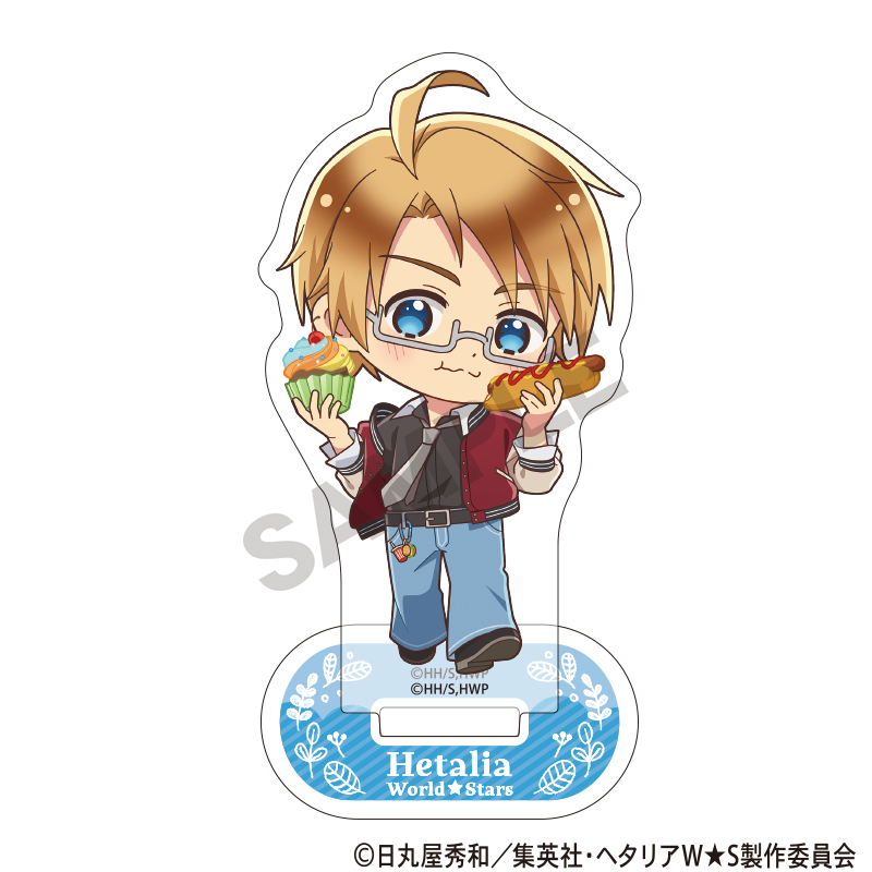 ヘタリア World★Stars アクリルスタンド アメリカ 食べ歩きグルメ ミニキャラ Image 2 | AniSmile