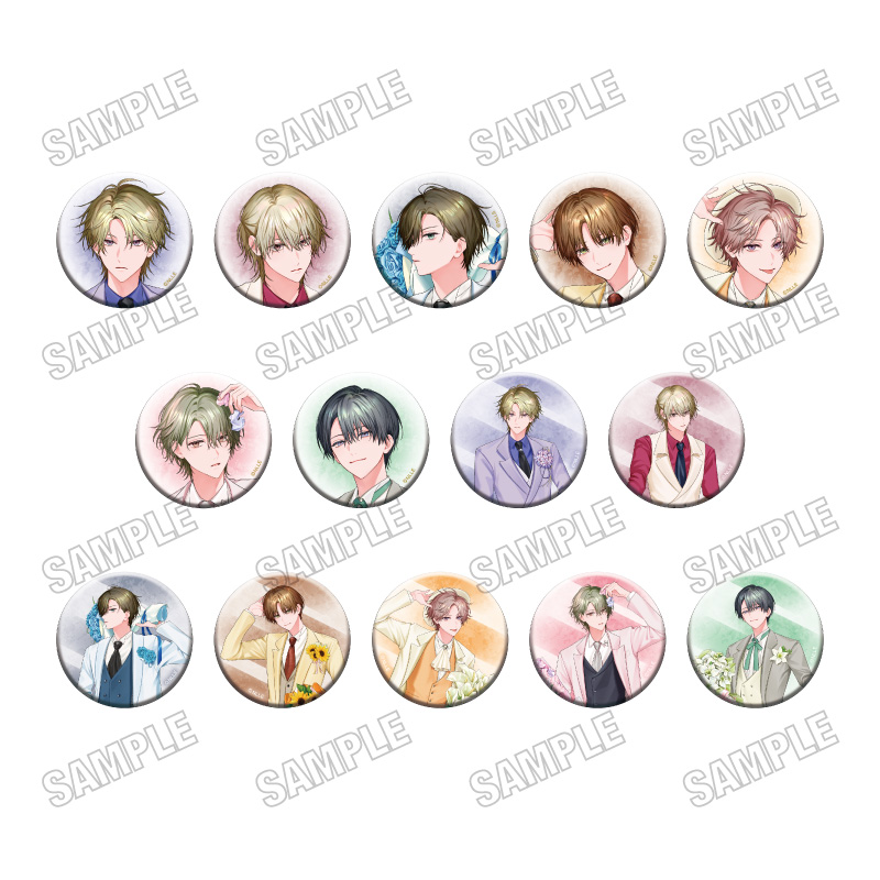 Illustrator「NLLE」 描き下ろし缶バッジコレクション【ギャップ男子 ジューンブライドver.】 - AniSmile