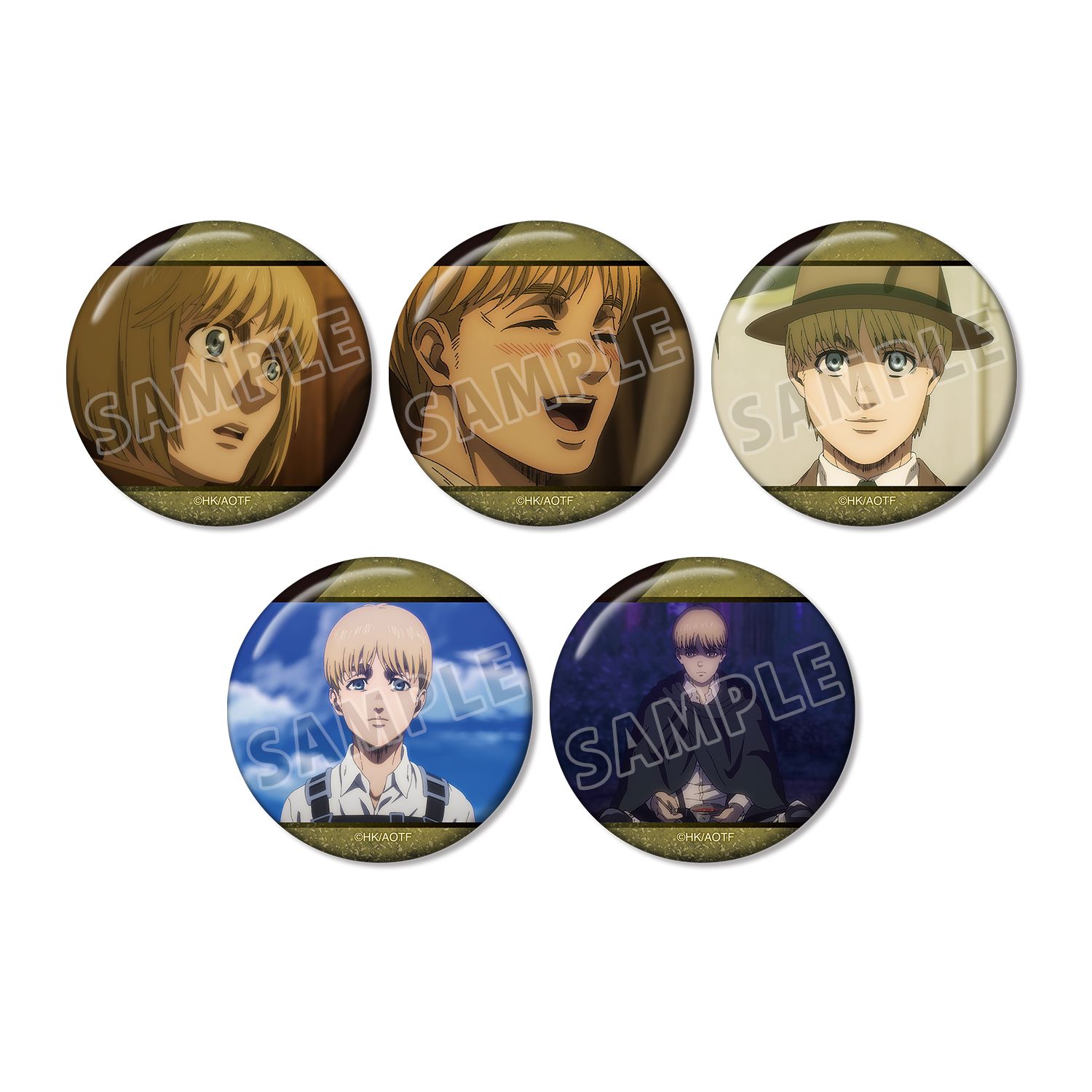 TVアニメ『進撃の巨人』 アルミン 場面写缶バッジ5個セット vol.2 - 官方商品图片 | AniSmile