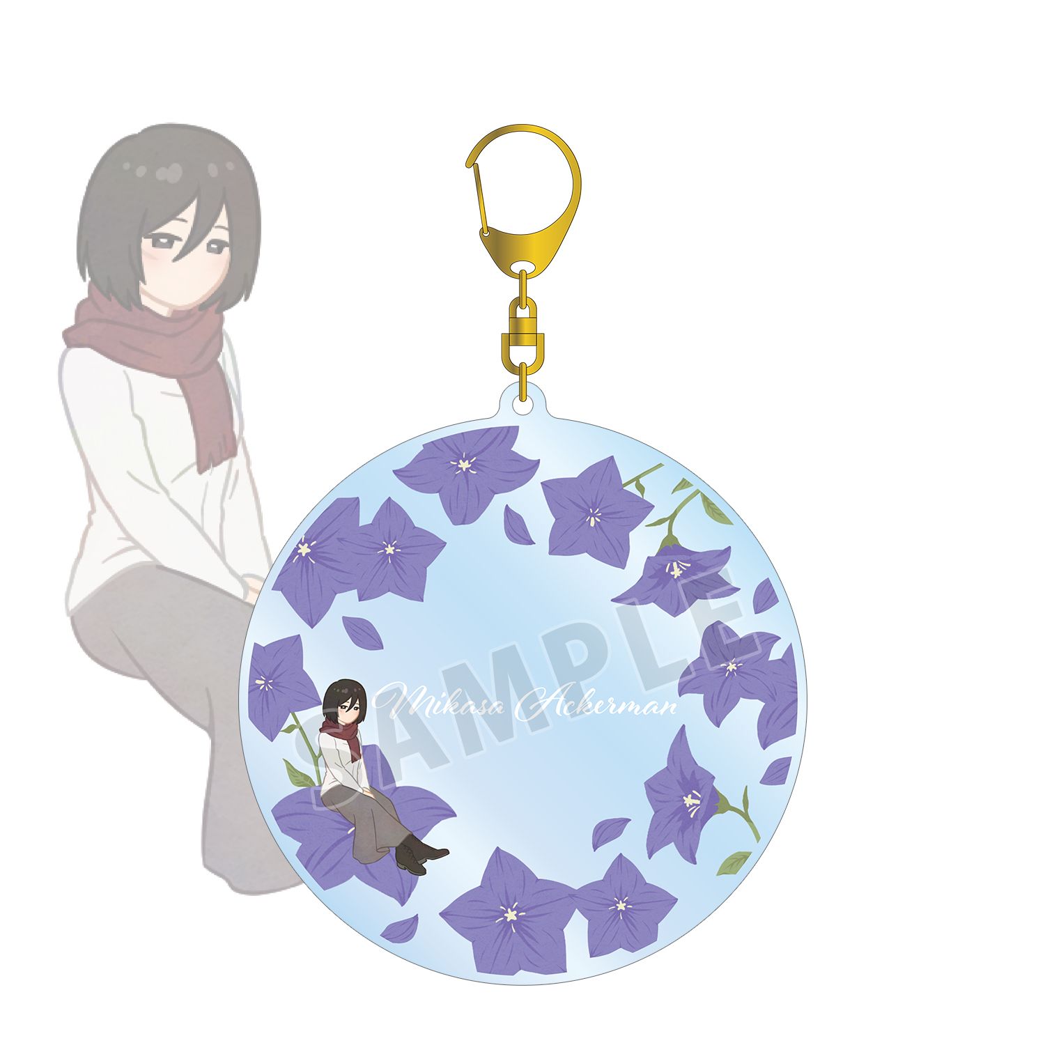 TVアニメ『進撃の巨人』 ミカサ Botania 第3弾 BIGアクリルキーホルダー - official product image | AniSmile