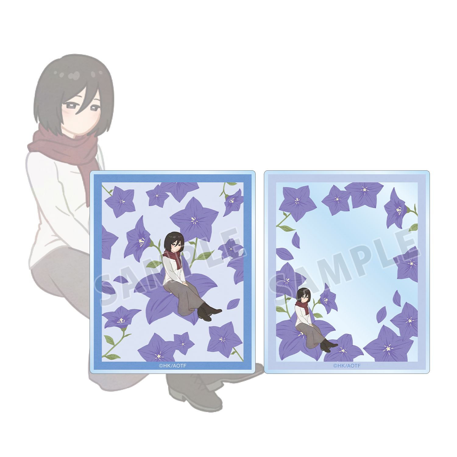 TVアニメ『進撃の巨人』 ミカサ Botania 第3弾 アクリルカード2枚セット - official product image | AniSmile