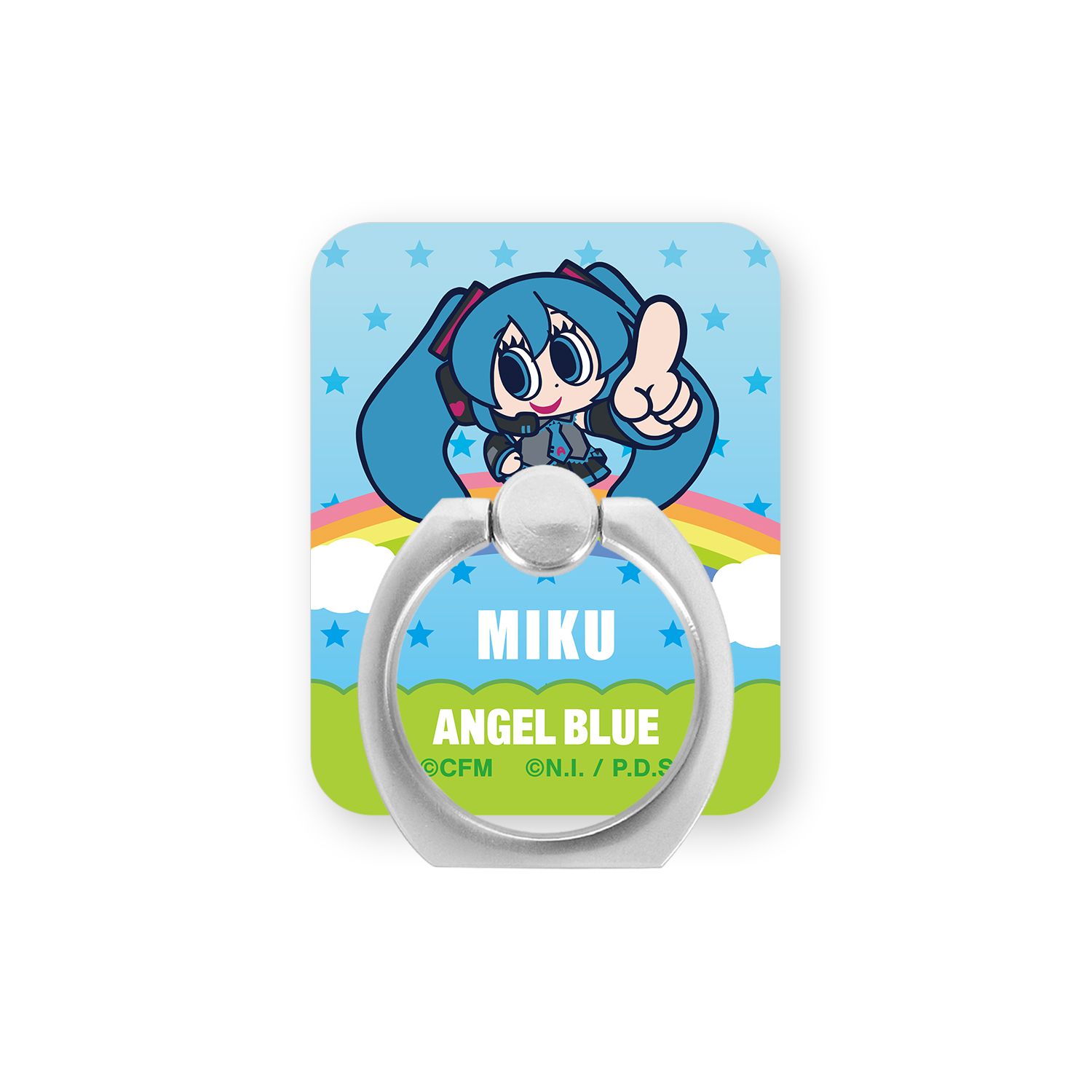 ANGEL BLUEコラボ 描き起こし 初音ミク アクリルスマホリング - AniSmile