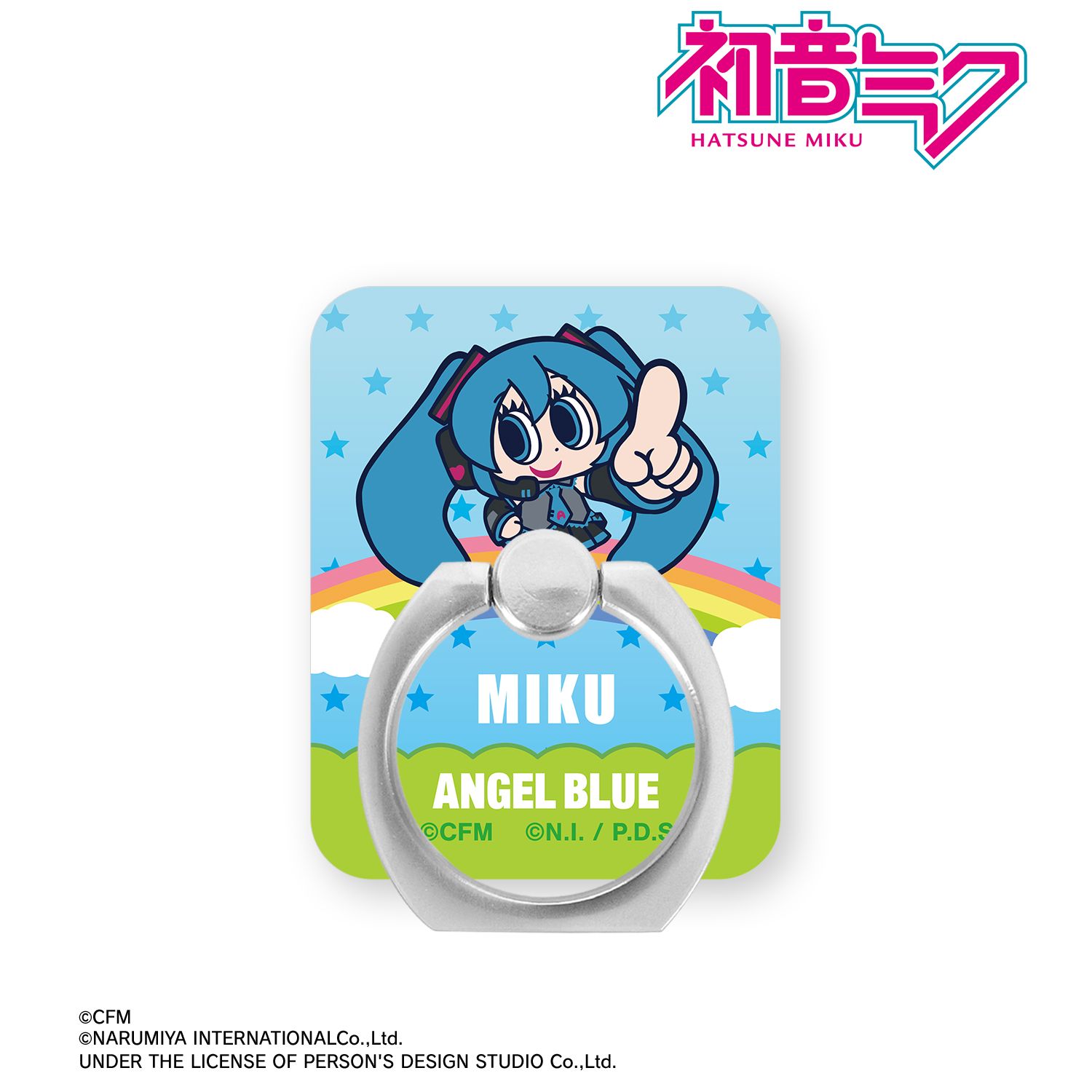 ANGEL BLUEコラボ 描き起こし 初音ミク アクリルスマホリング 图片 2 | AniSmile