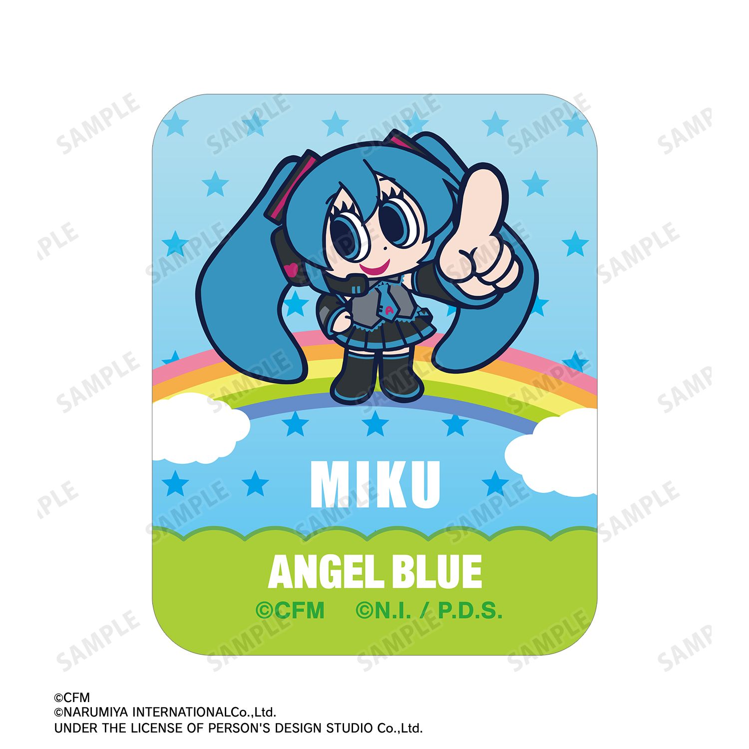 ANGEL BLUEコラボ 描き起こし 初音ミク アクリルスマホリング 图片 3 | AniSmile