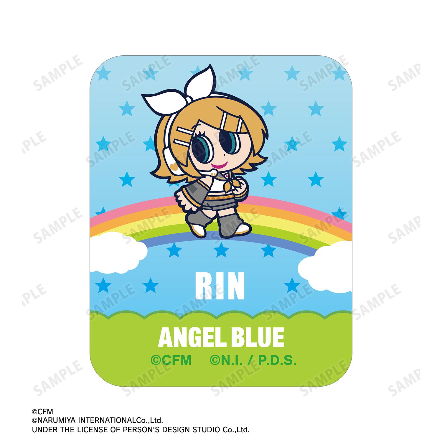 初音ミク ANGEL BLUEコラボ 描き起こし 鏡音リン アクリルスマホリング Image 3 | AniSmile