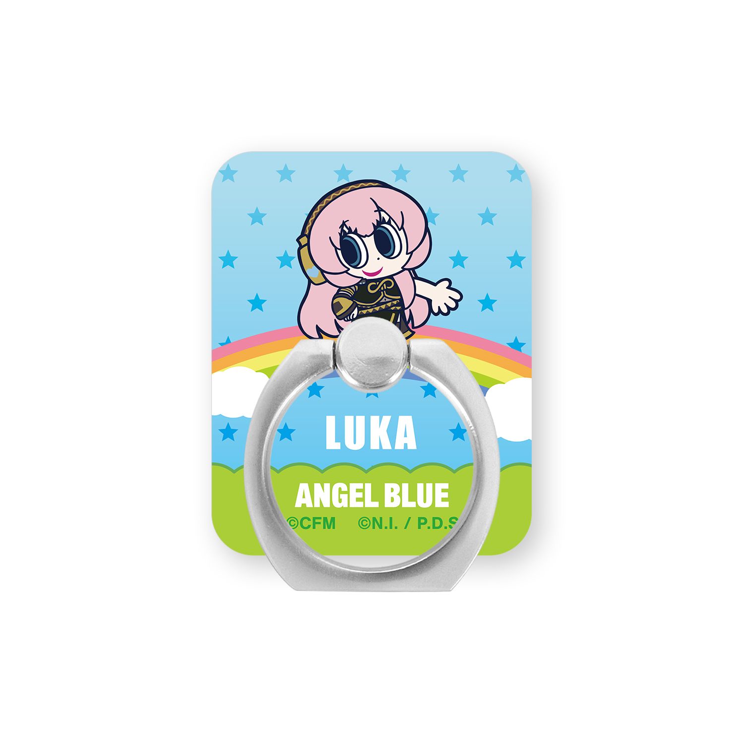 初音ミク ANGEL BLUEコラボ 描き起こし 巡音ルカ アクリルスマホリング - AniSmile