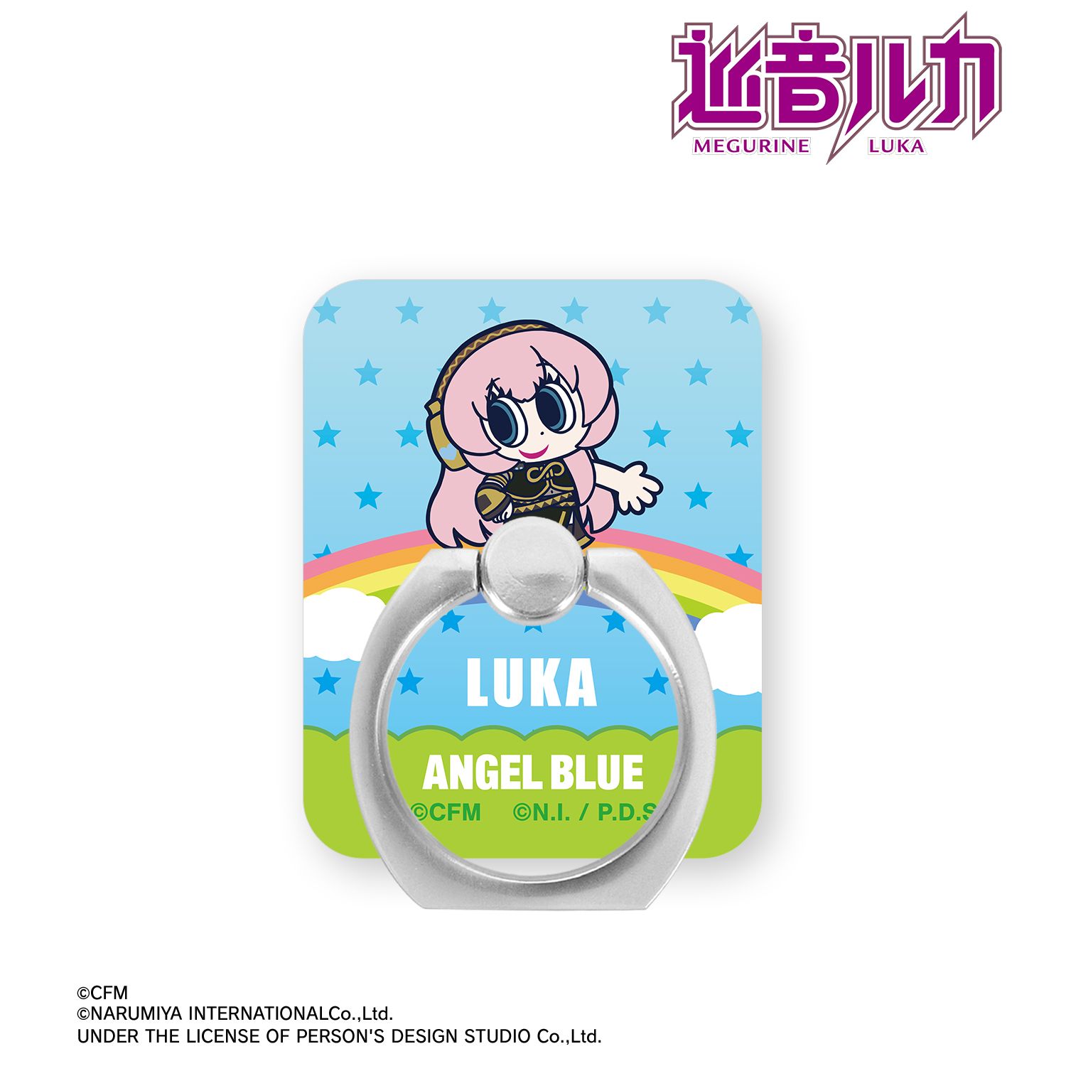 初音ミク ANGEL BLUEコラボ 描き起こし 巡音ルカ アクリルスマホリング 图片 2 | AniSmile