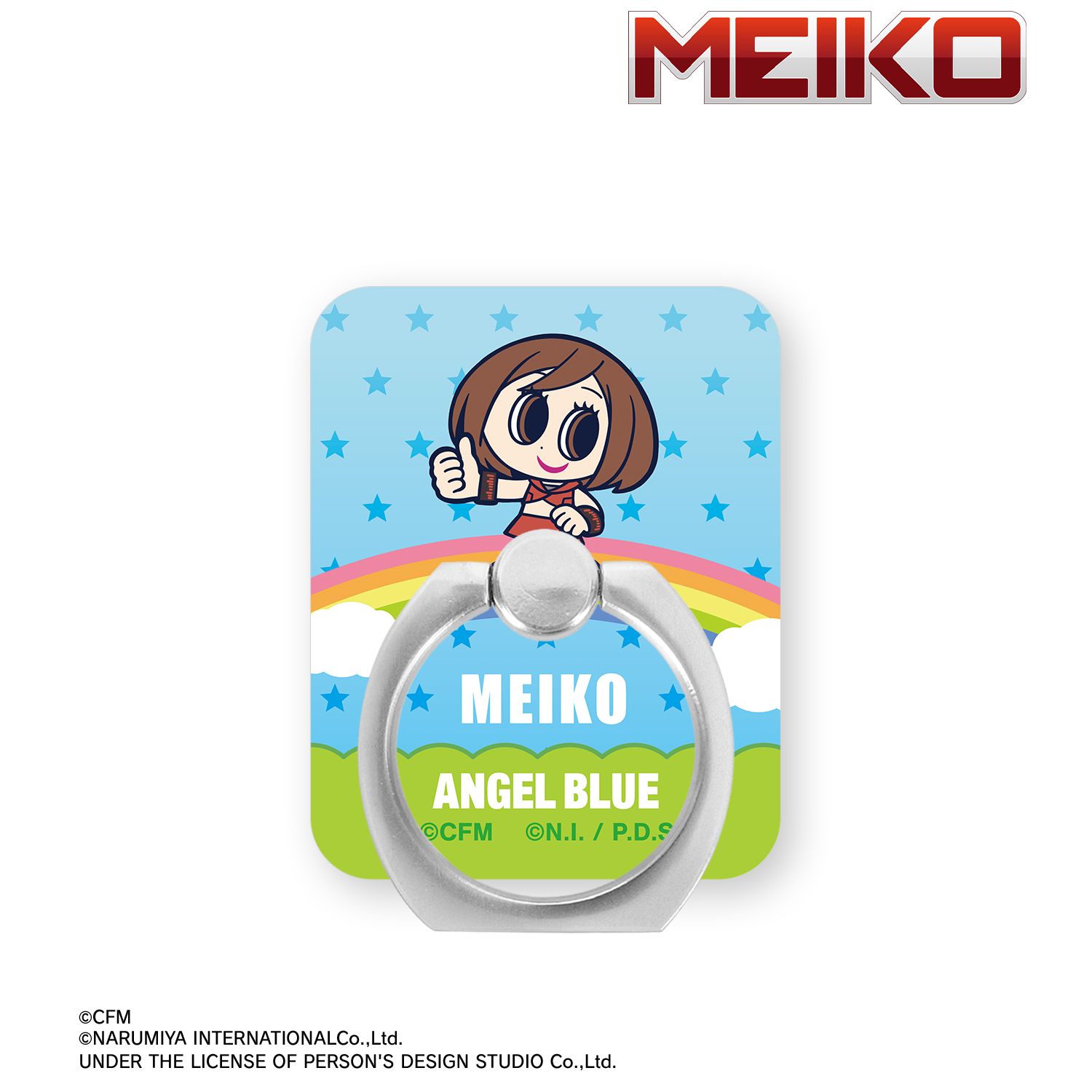 初音ミク ANGEL BLUEコラボ 描き起こし MEIKO アクリルスマホリング - official product image | AniSmile