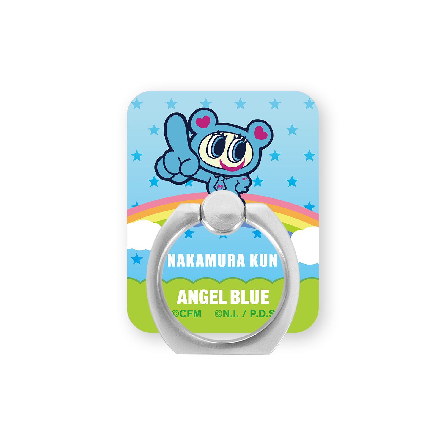 初音ミク ANGEL BLUEコラボ 描き起こし ナカムラくん アクリルスマホリング - official product image | AniSmile