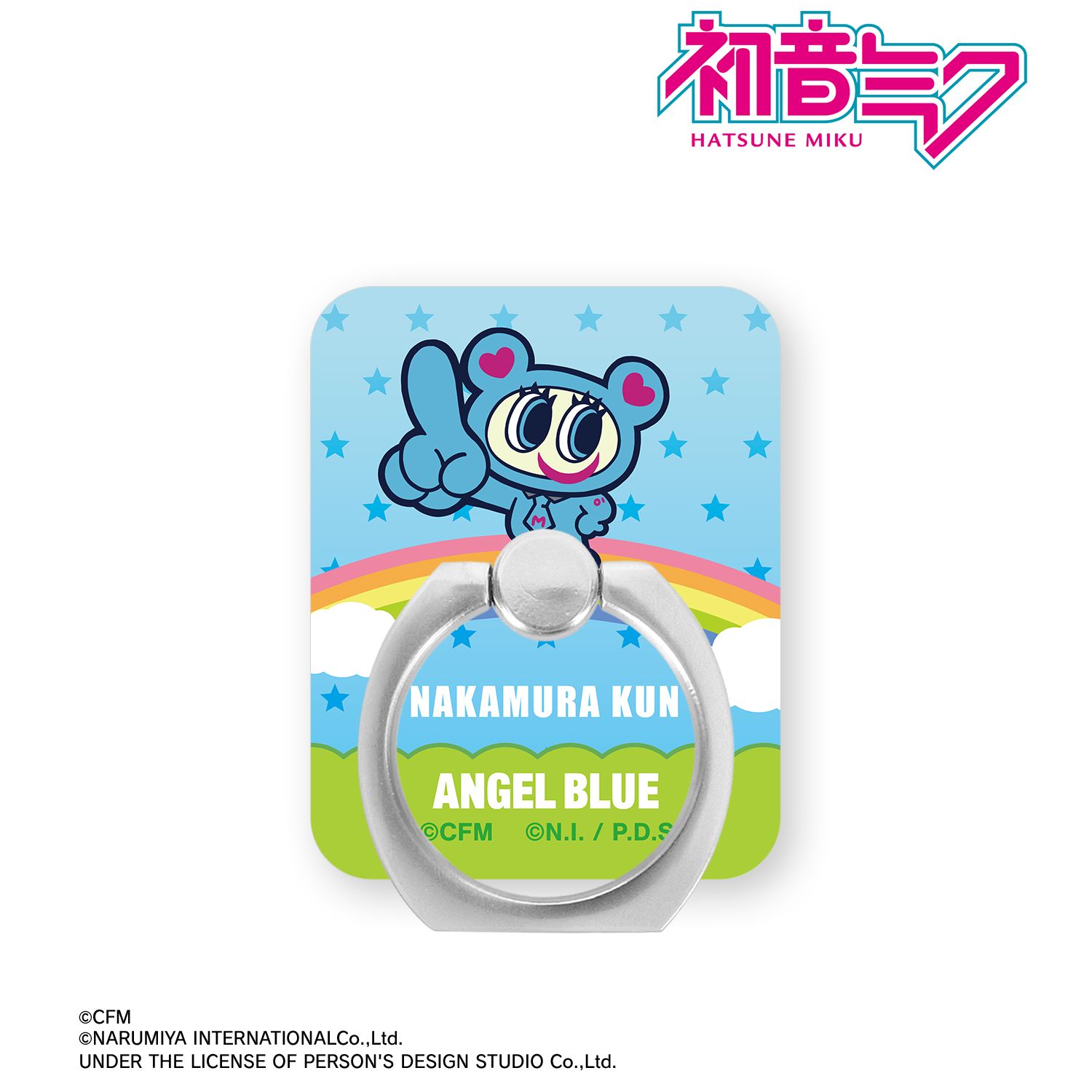 初音ミク ANGEL BLUEコラボ 描き起こし ナカムラくん アクリルスマホリング Image 3 | AniSmile