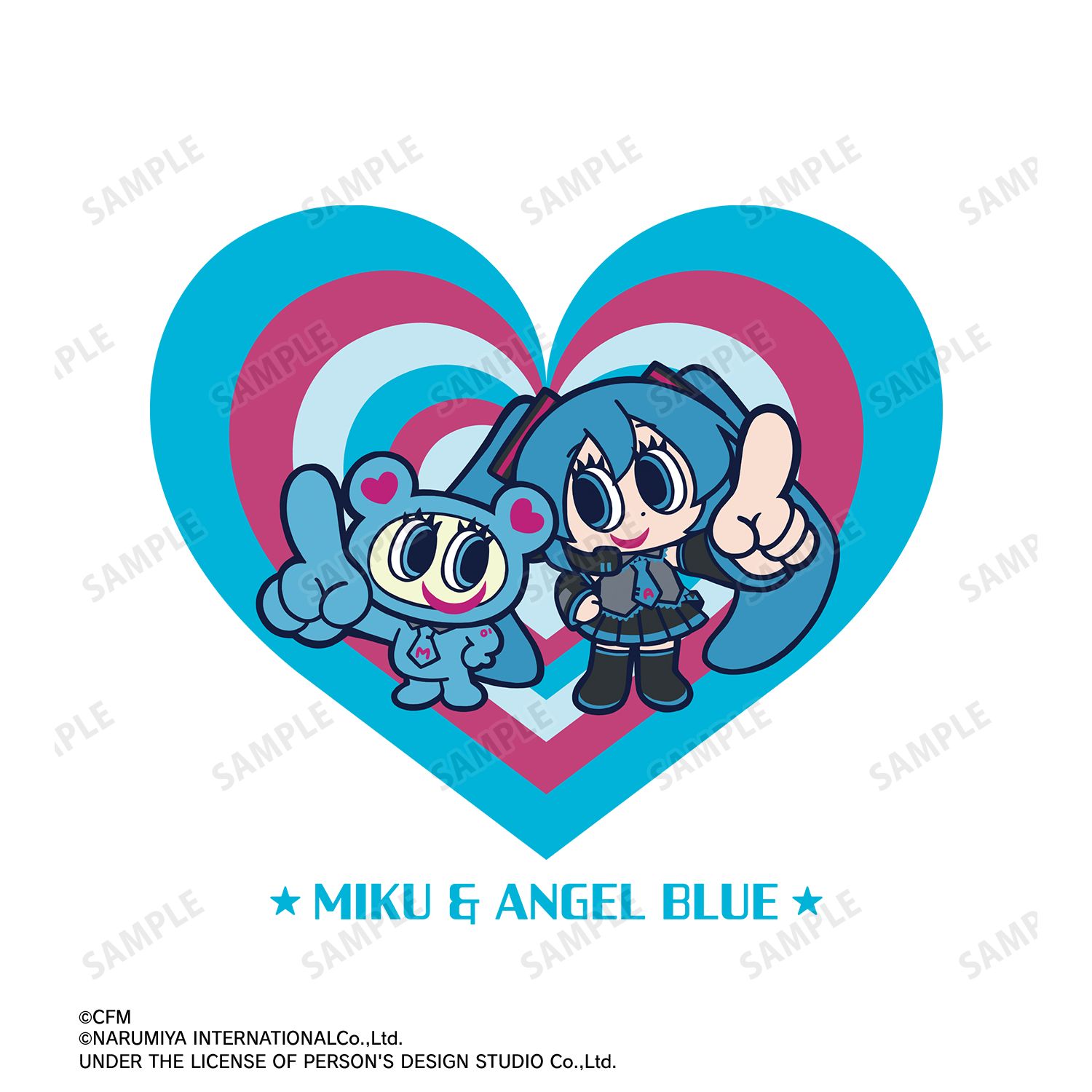ANGEL BLUEコラボ 描き起こし 初音ミク&ナカムラくん BIGシルエットTシャツユニセックス(サイズ/S) Image 3 | AniSmile