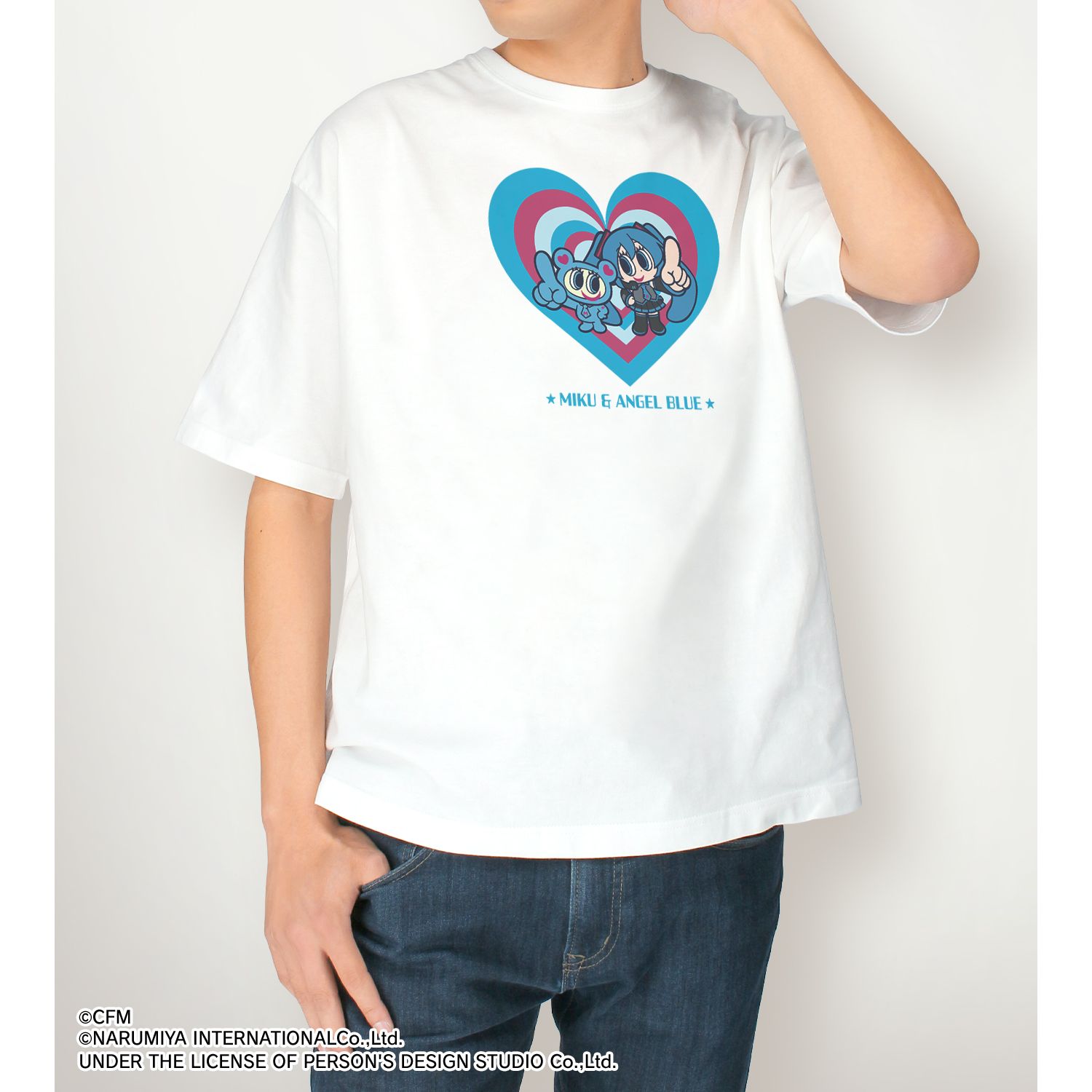 ANGEL BLUEコラボ 描き起こし 初音ミク&ナカムラくん BIGシルエットTシャツユニセックス(サイズ/M) 画像 5 | AniSmile