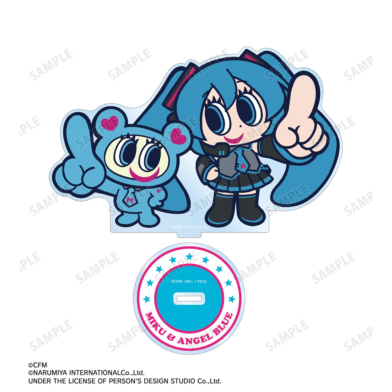 ANGEL BLUEコラボ 描き起こし 初音ミク&ナカムラくん BIGアクリルスタンド Image 3 | AniSmile