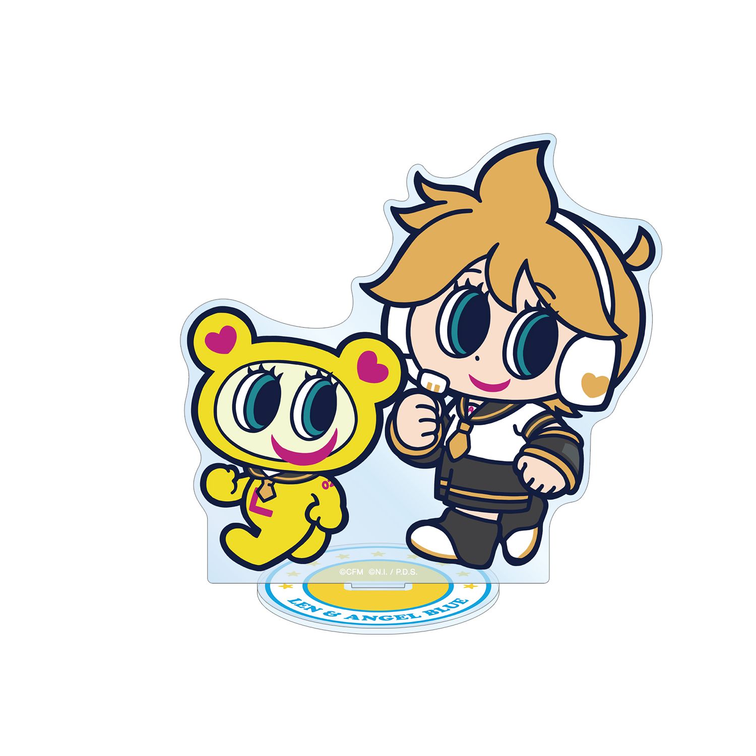 初音ミク ANGEL BLUEコラボ 描き起こし 鏡音レン&ナカムラくん BIGアクリルスタンド - official product image | AniSmile
