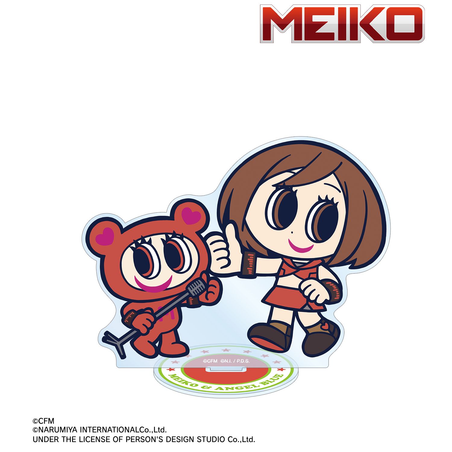 初音ミク ANGEL BLUEコラボ 描き起こし MEIKO&ナカムラくん BIGアクリルスタンド Image 2 | AniSmile