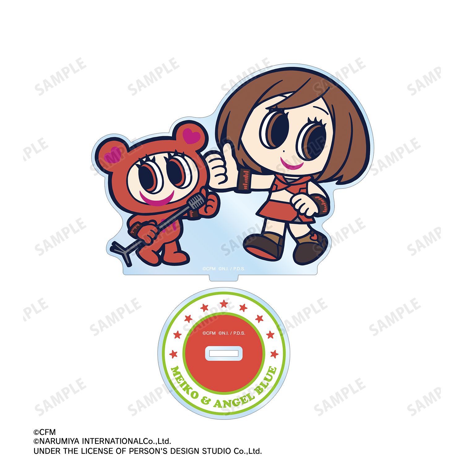初音ミク ANGEL BLUEコラボ 描き起こし MEIKO&ナカムラくん BIGアクリルスタンド Image 3 | AniSmile